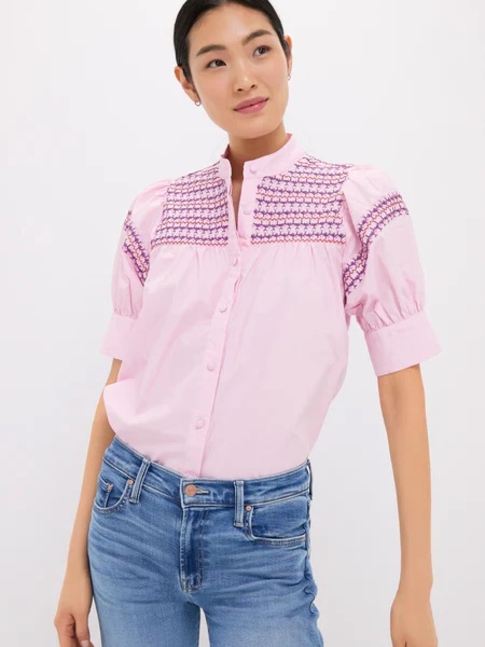 Theshirt by Rochelle Benrens- The Saylor Shirt in Fondant Pink